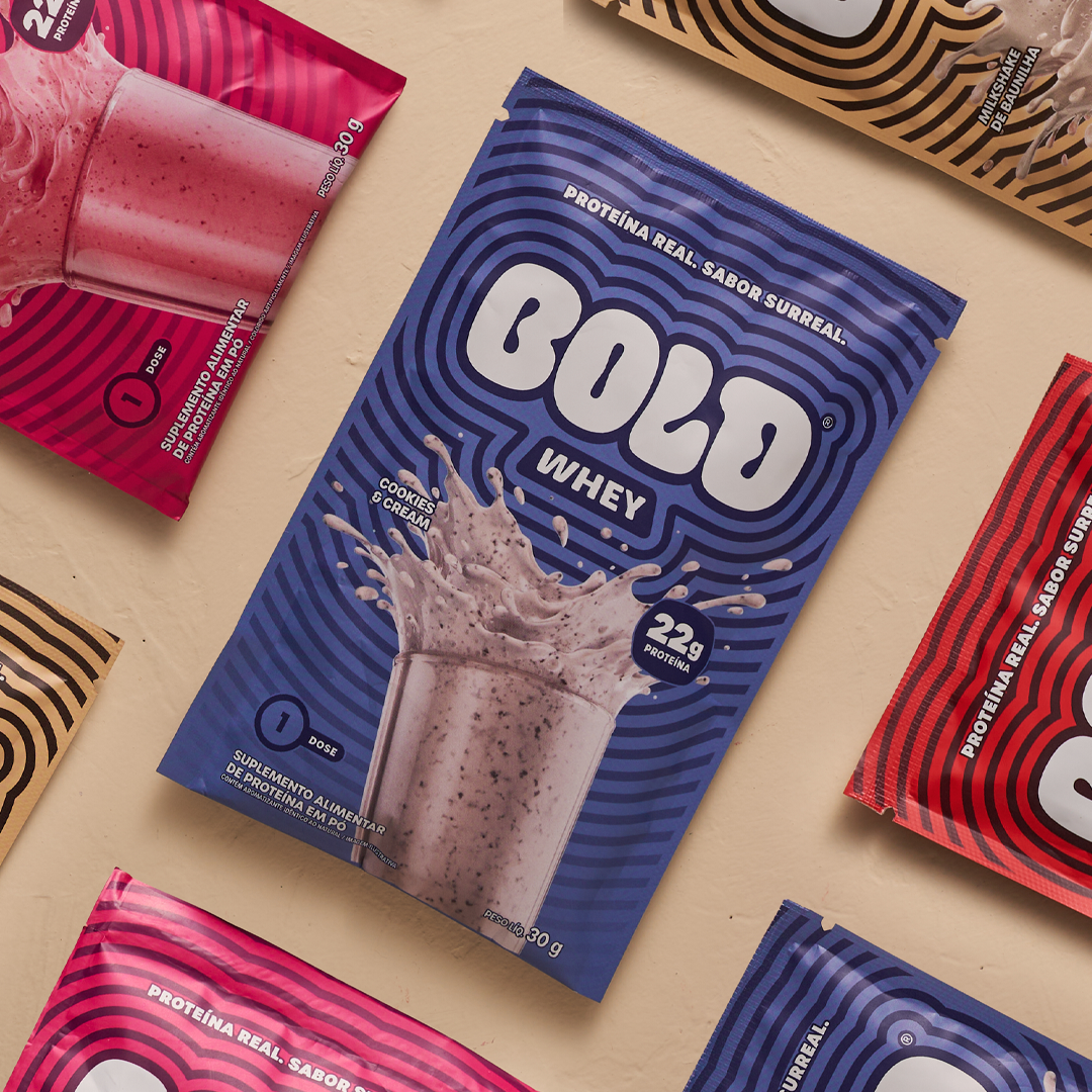 KIT 10 SACHÊS BOLD WHEY COOKIES & CREAM (30g/Un)